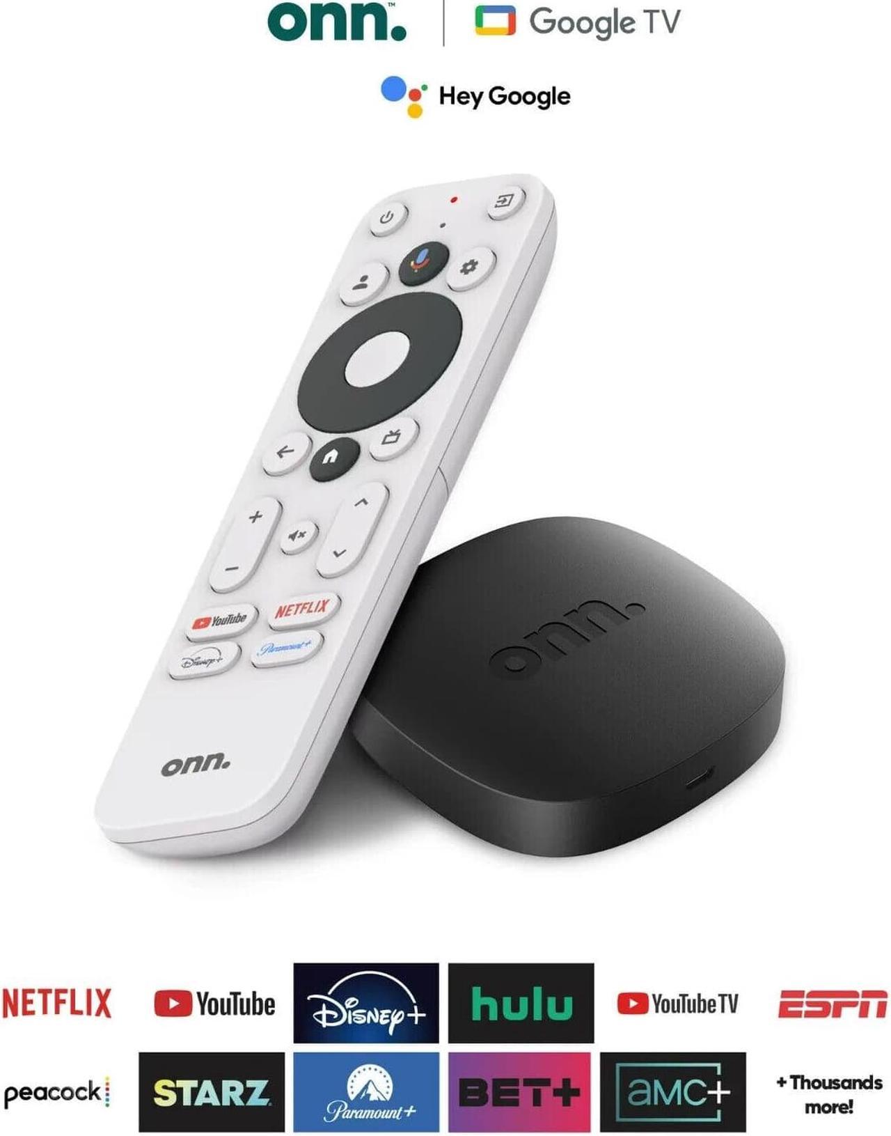 Alt view image 3 of 7 - Onn Android Google TV 4K UHD Streaming Box w/ Voice Remote Control & HDMI Cable