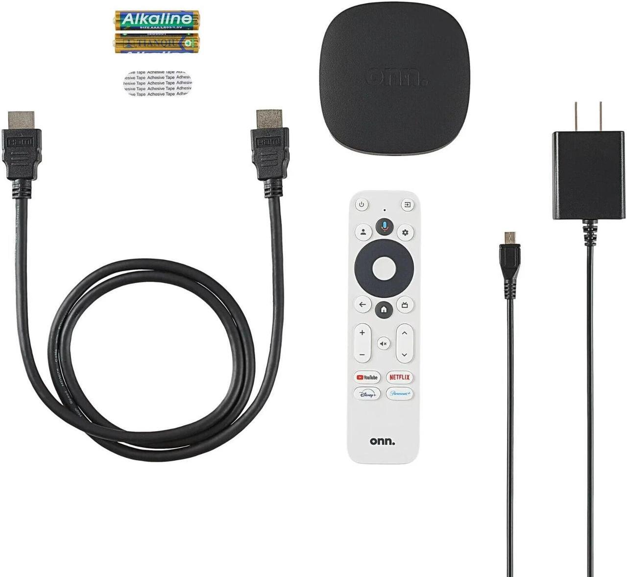 Alt view image 6 of 7 - Onn Android Google TV 4K UHD Streaming Box w/ Voice Remote Control & HDMI Cable