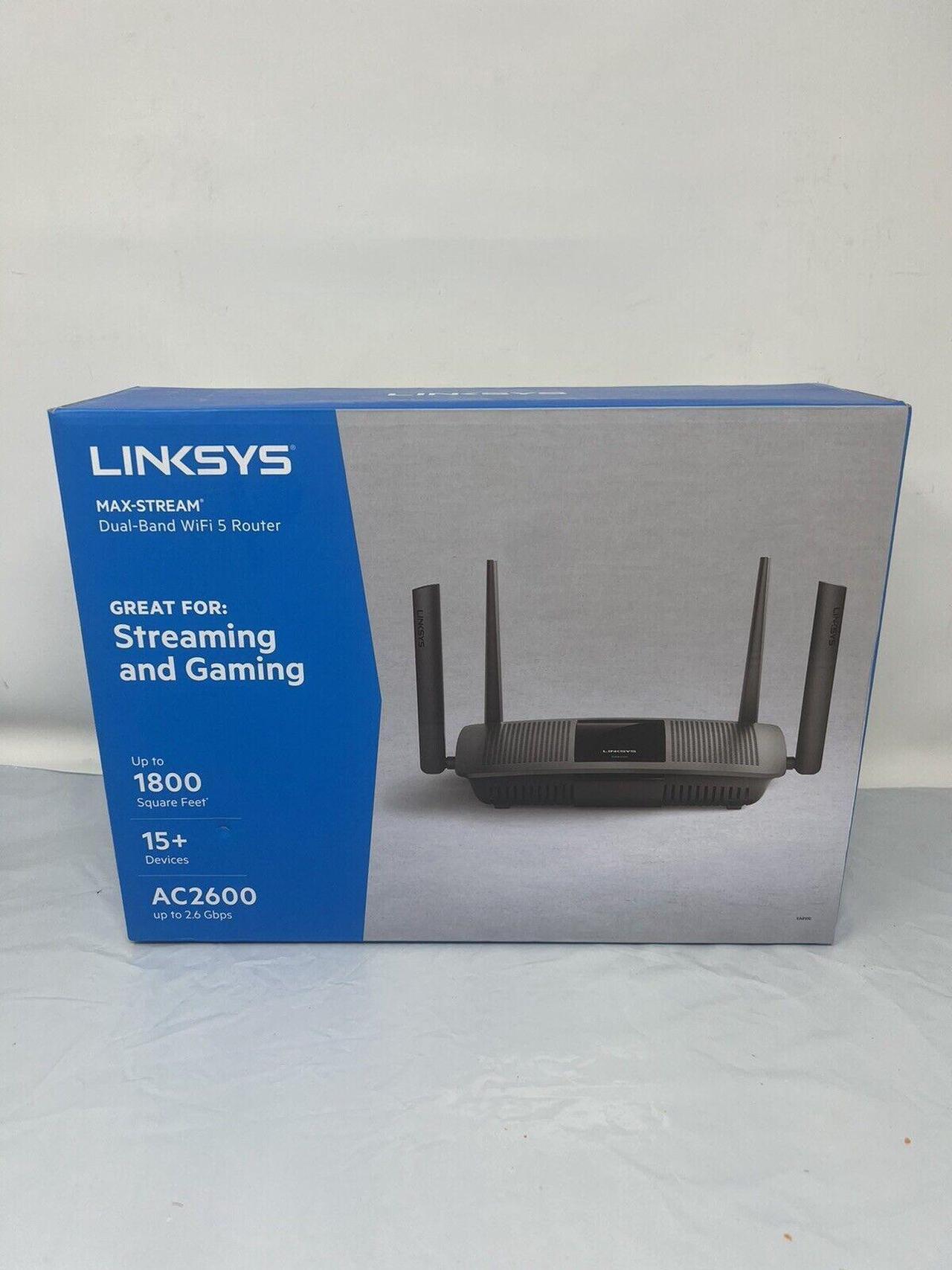 Alt view image 8 of 8 - Linksys AC2600 4x4 MU-MIMO Dual-Band Gigabit Router with USB 3.0 and eSATA (EA8100)