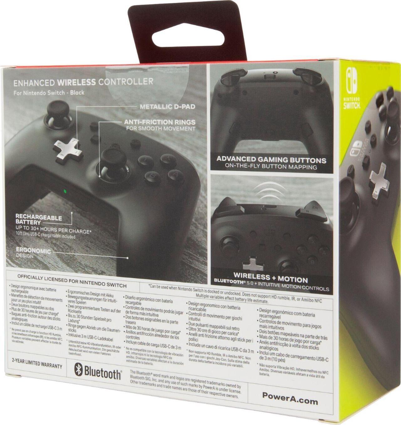 Alt view image 2 of 8 - Nintendo Switch PowerA Enhanced Wireless Controller, Black (150998804)