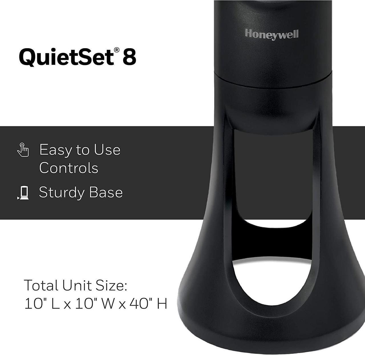 Alt view image 18 of 20 - Honeywell QuietSet 8-Speed Whole-Room Tower Fan 10W x 40H Black HYF290B