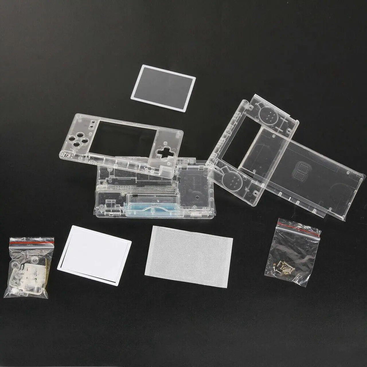 Alt view image 3 of 7 - Full Replacement Housing Shell Screen Lens Clear For OEM Nintendo DS Lite NDSL