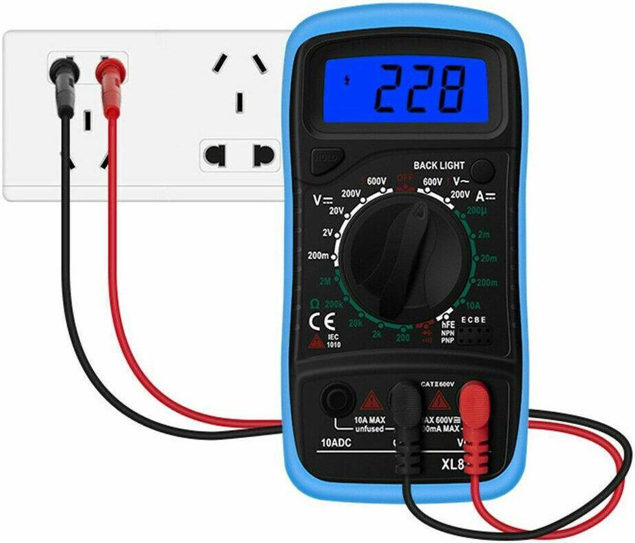 Alt view image 6 of 7 - Digital Multimeter AC DC Voltmeter Ammeter Ohmmeter Volt Tester Meter XL830L USA