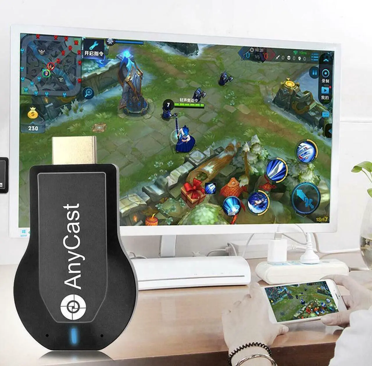 Alt view image 3 of 7 - Wireless WiFi Display Dongle 1080P HDMI TV Stick DLNA Aircast Miracast AnyCast