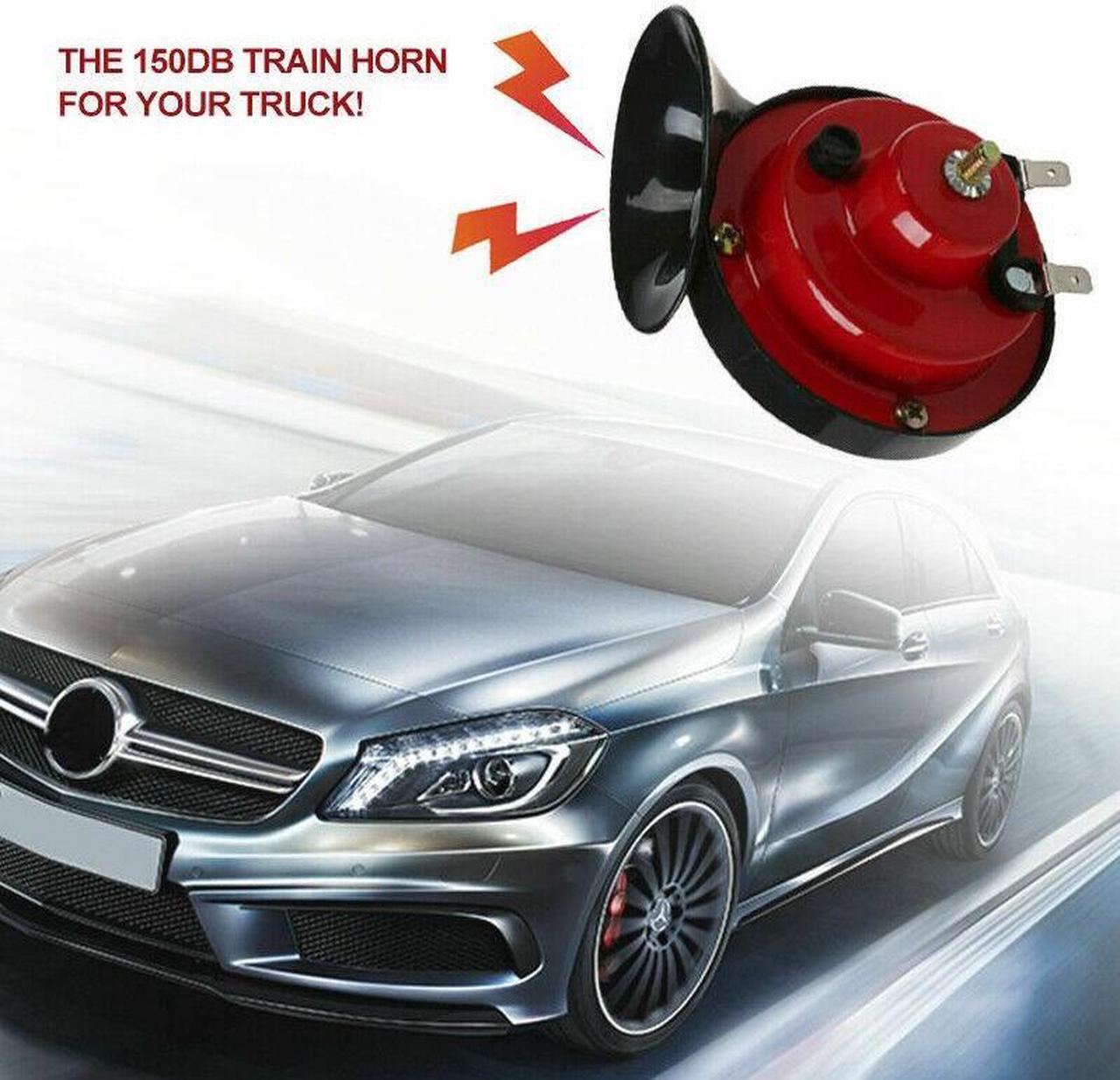 Alt view image 4 of 7 - 2PC 12V 300DB Super Loud Train Air Horn Waterproof Motorcycle Car Truck SUV Boat