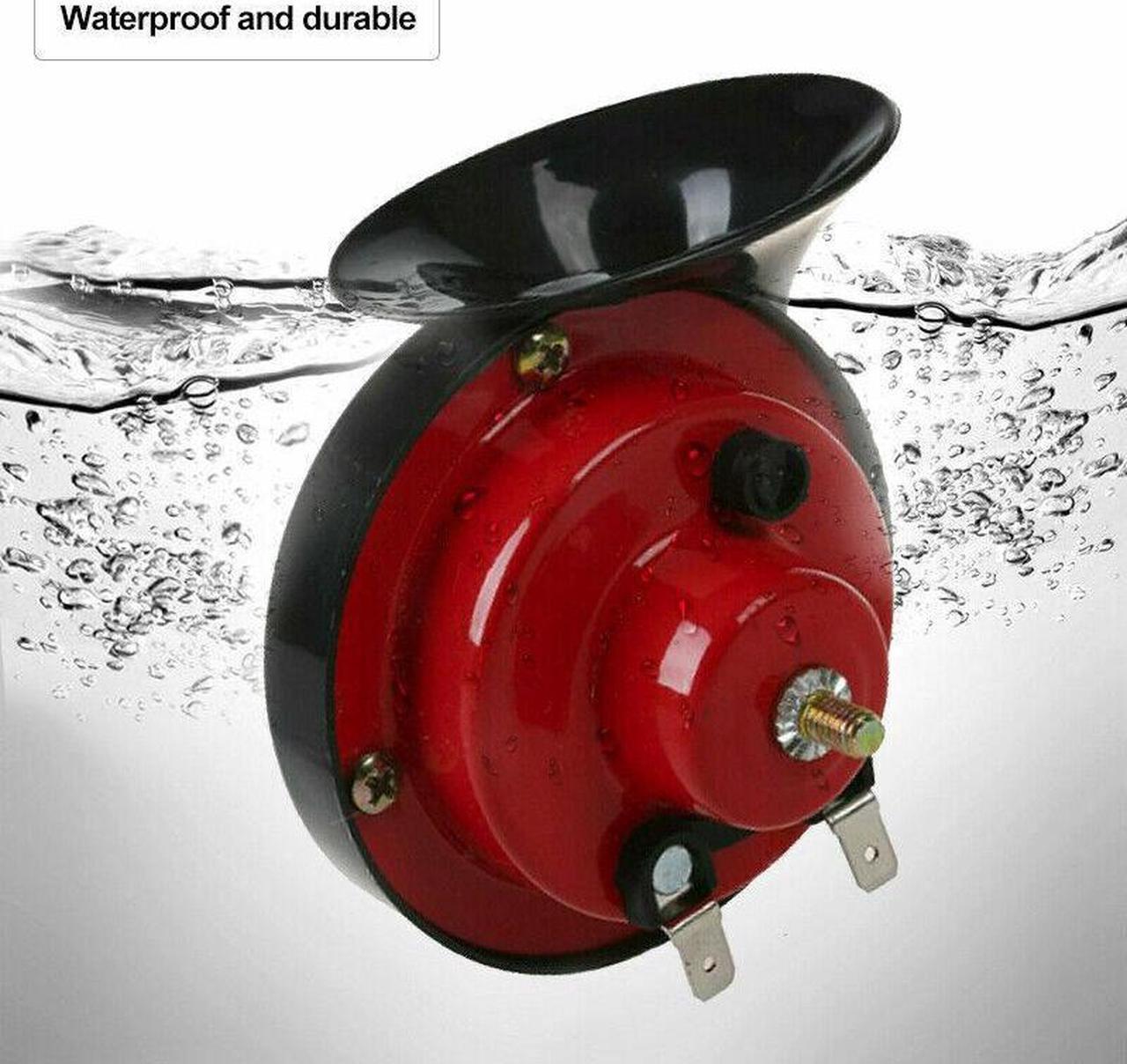 Alt view image 2 of 7 - 2PC 12V 300DB Super Loud Train Air Horn Waterproof Motorcycle Car Truck SUV Boat