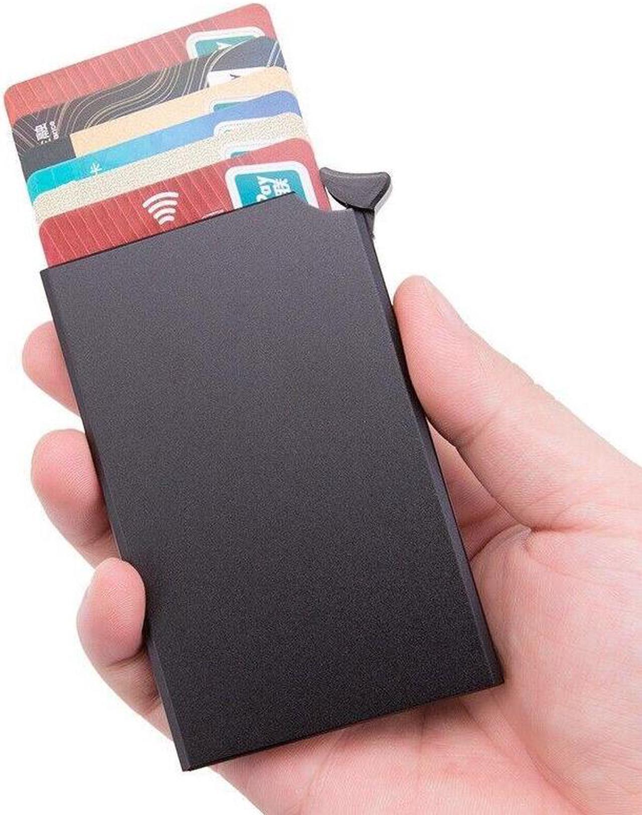 Alt view image 3 of 5 - Mens RFID Blocking Slim Money Clip Carbon Fiber Wallet ID Credit Card Holder New