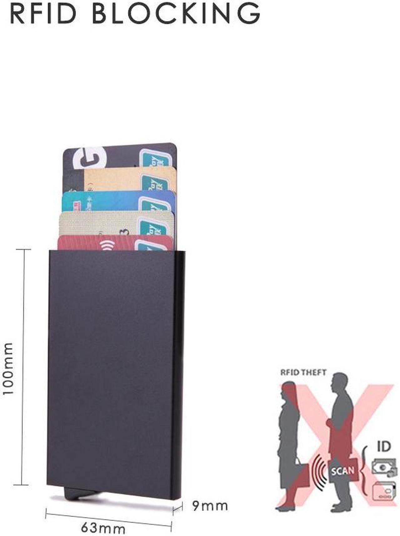 Alt view image 5 of 5 - Mens RFID Blocking Slim Money Clip Carbon Fiber Wallet ID Credit Card Holder New