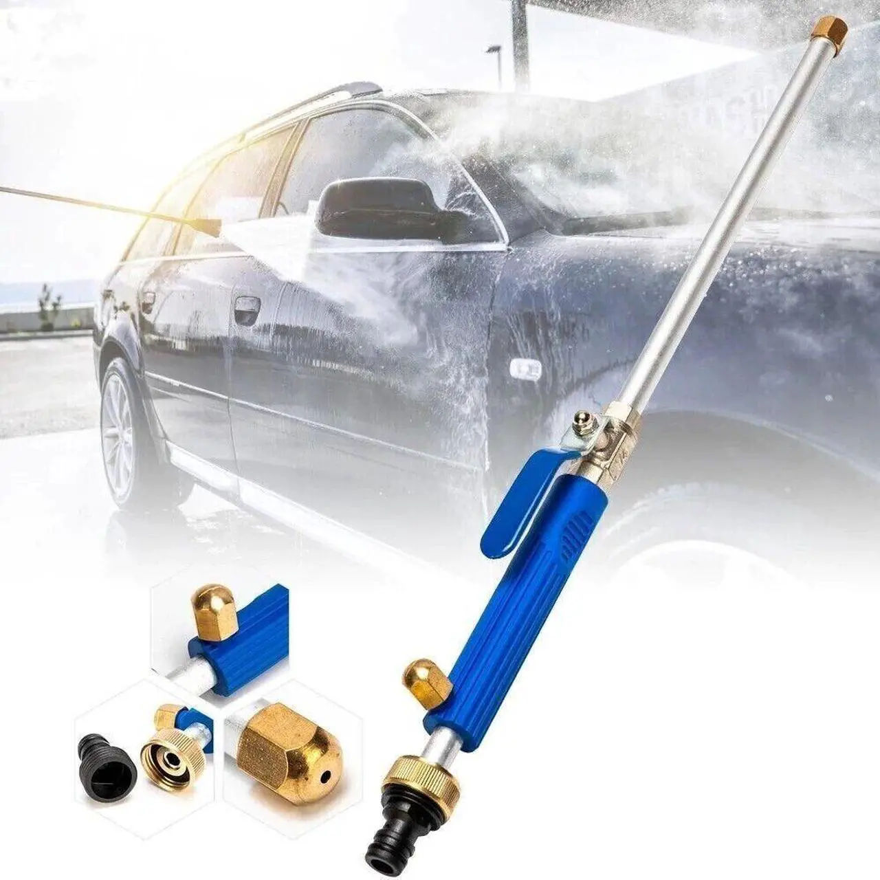 Main image of High Pressure Power Washer Water Spray Gun Nozzle Wand Attachment Garden Hose