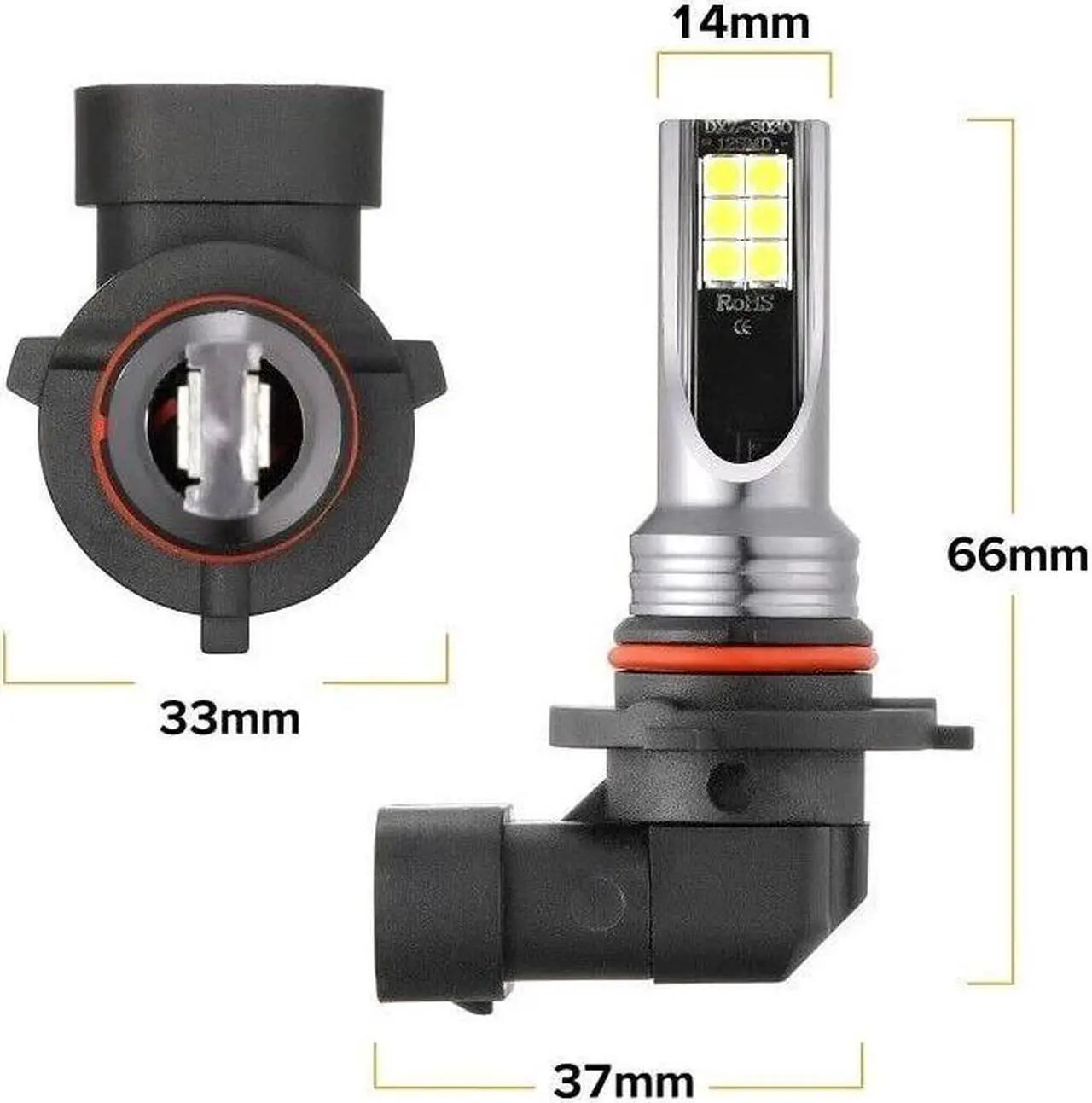 Alt view image 2 of 7 - 9005 9006 LED Headlights Kit Combo Bulbs 8000K High Low Beam Super White Bright