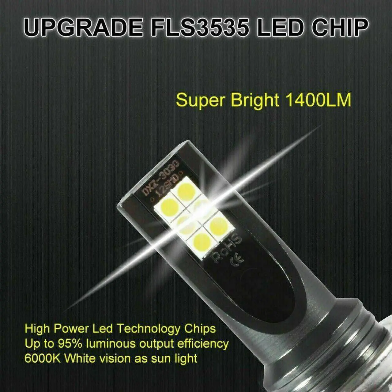 Alt view image 3 of 7 - 9005 9006 LED Headlights Kit Combo Bulbs 8000K High Low Beam Super White Bright