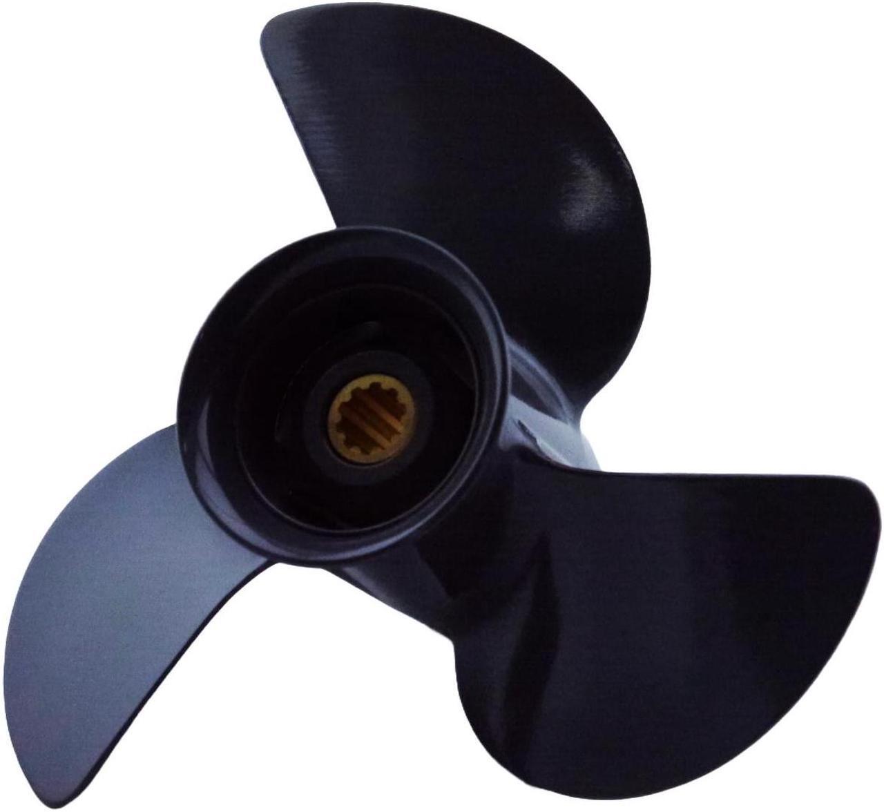 Alt view image 2 of 5 - Asaki 58130-ZV7-850ZA Fits Honda Outboard 25 30 HP Propeller  3X9 3/4X9 7/8