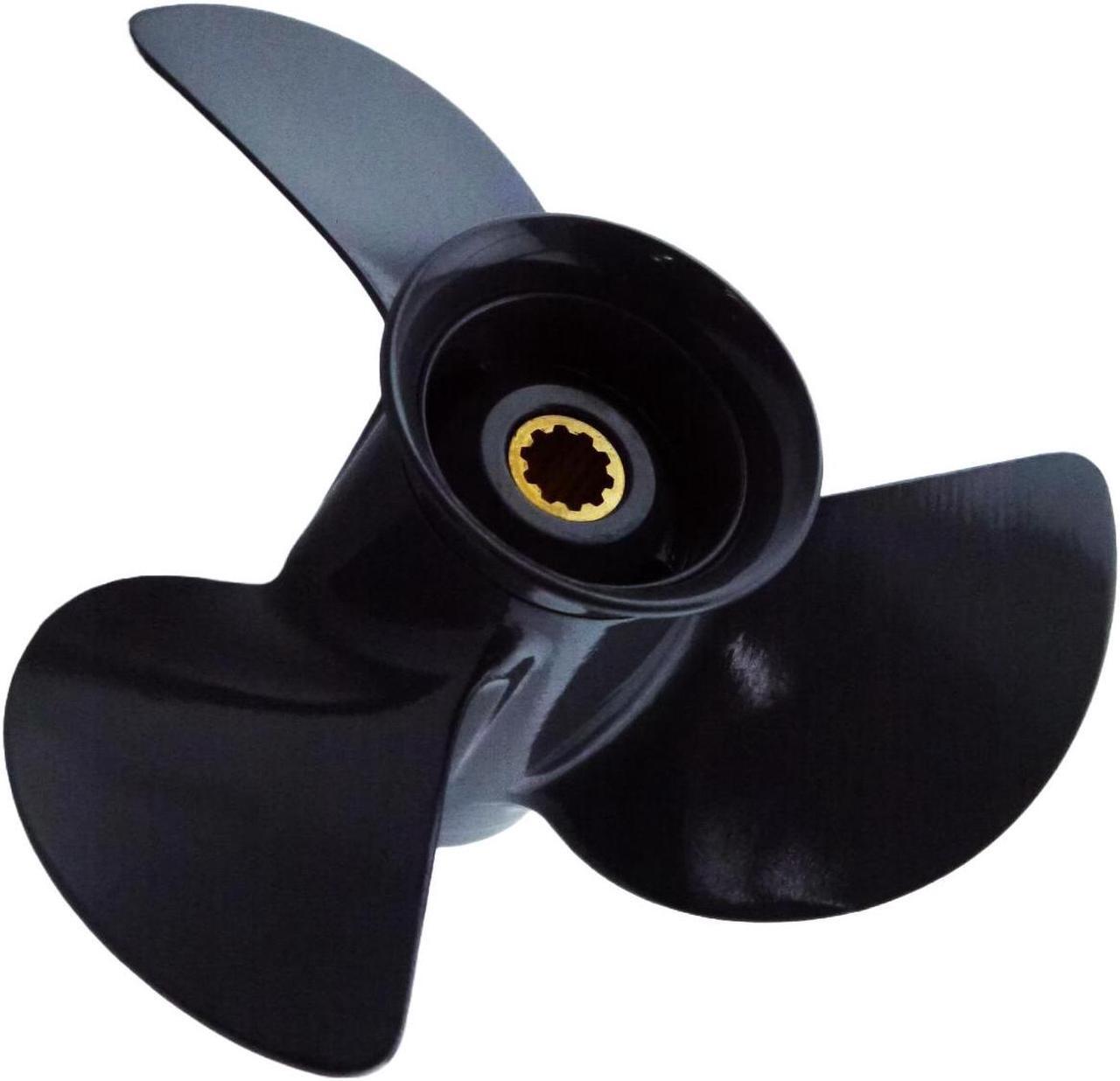 Alt view image 3 of 5 - Asaki 58130-ZV7-850ZA Fits Honda Outboard 25 30 HP Propeller  3X9 3/4X9 7/8