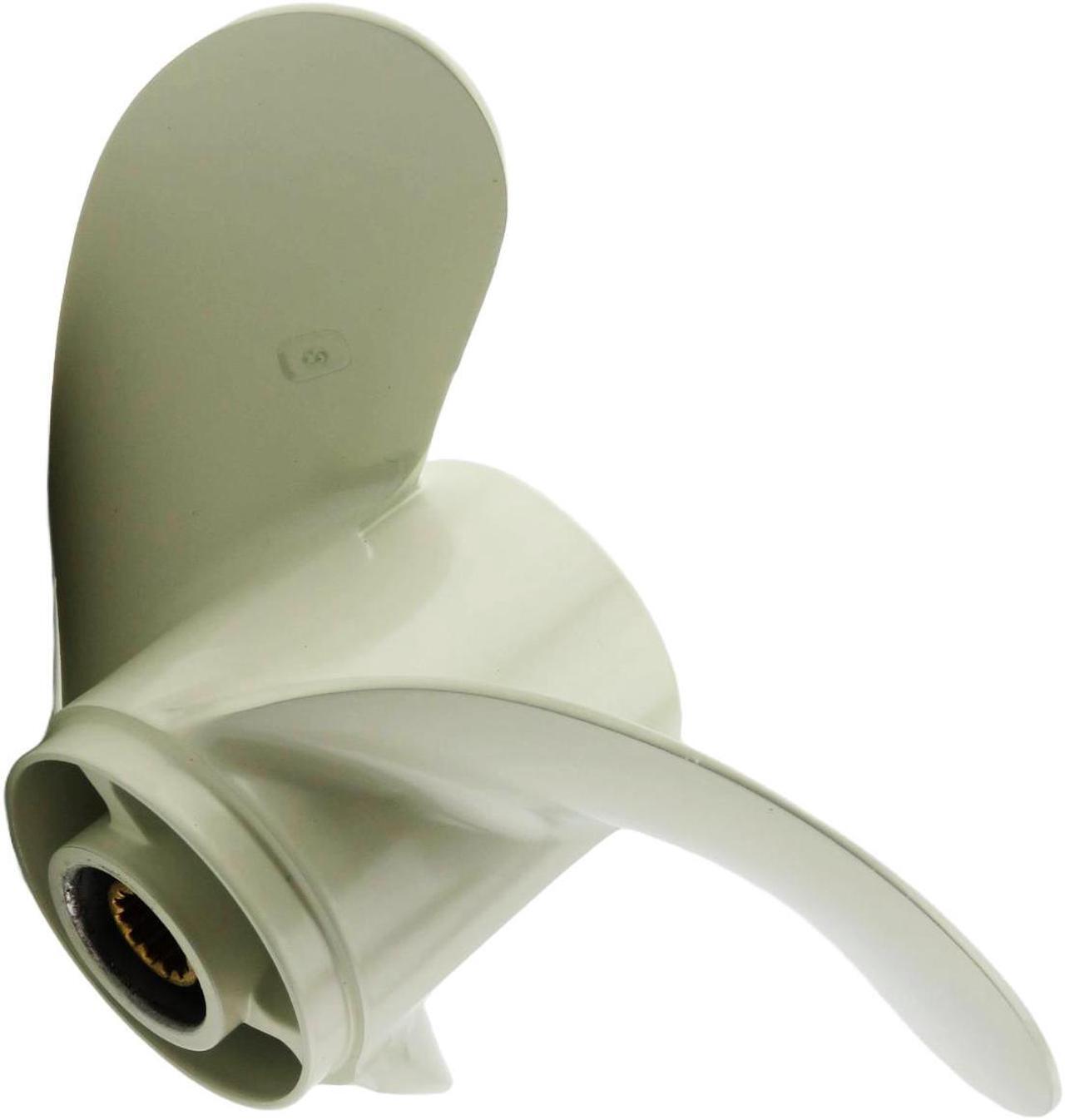 Alt view image 2 of 6 - Asaki 369-64516-2 Fits Tohatsu Nissan Outboard 4 5 6 HP Aluminum Propeller 3X7.9X7.3