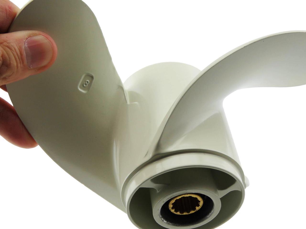 Alt view image 4 of 6 - Asaki 369-64516-2 Fits Tohatsu Nissan Outboard 4 5 6 HP Aluminum Propeller 3X7.9X7.3