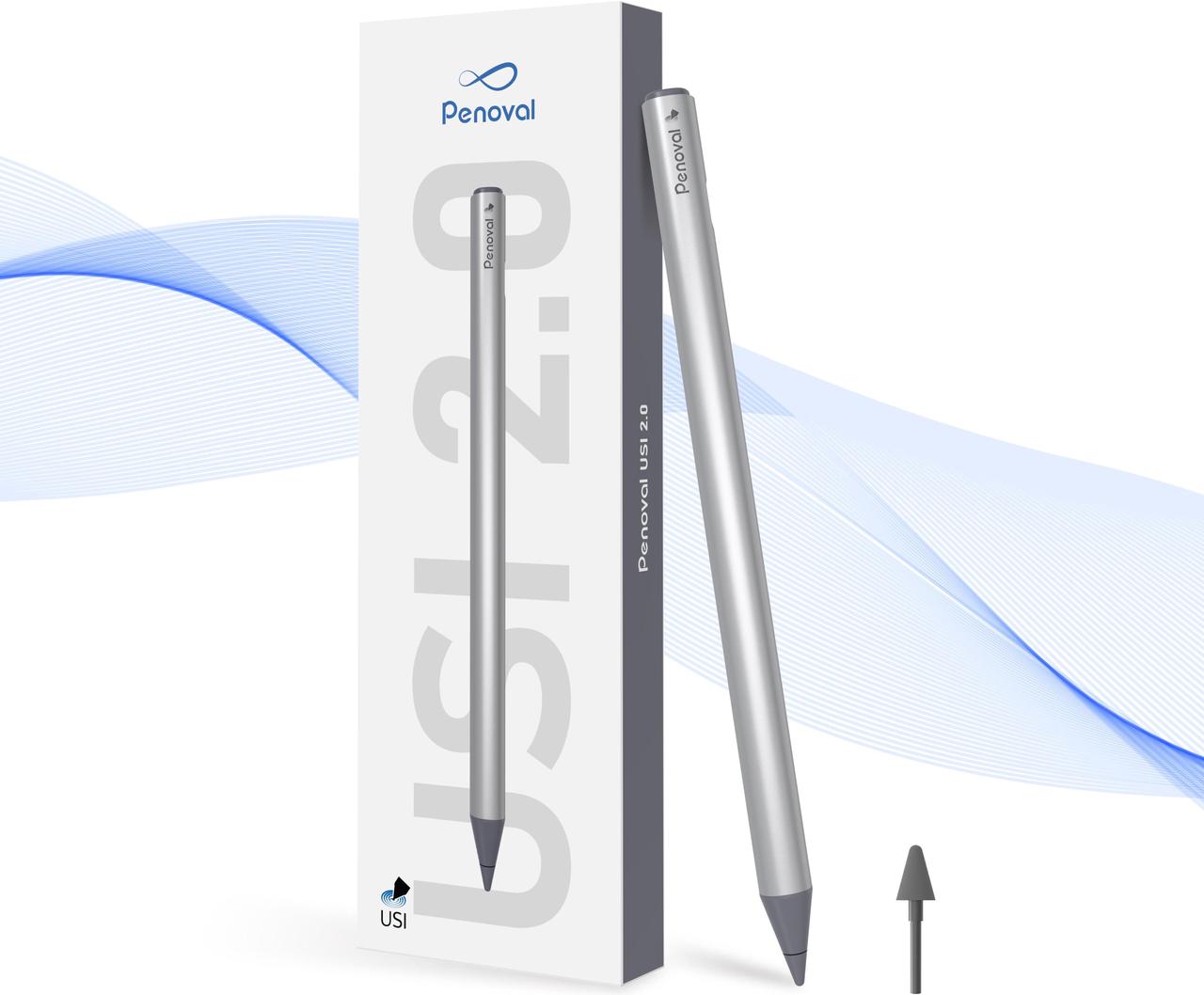 Main image of Penoval USI2.0 Stylus Pen for Chromebook, 4096 Levels Pressure for Lenovo chromebook Duet, ASUS chromebook C436, HP chromebook X360 12b, HP chromebook X360 14b Google Pixel Tablet, USI2.0