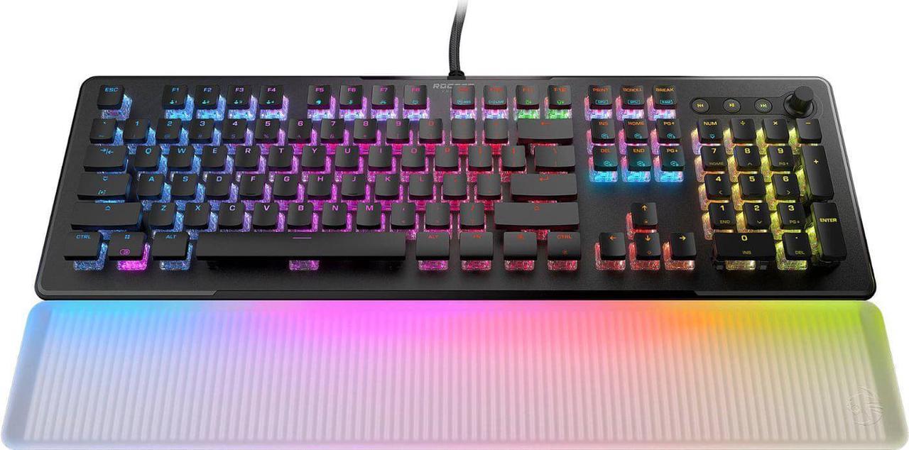 ROCCAT - Vulcan II Max Full-size Wired Keyboard with Optical Titan Switch, RGB Lighting, Aluminum Top Plate and Palm Rest - Black