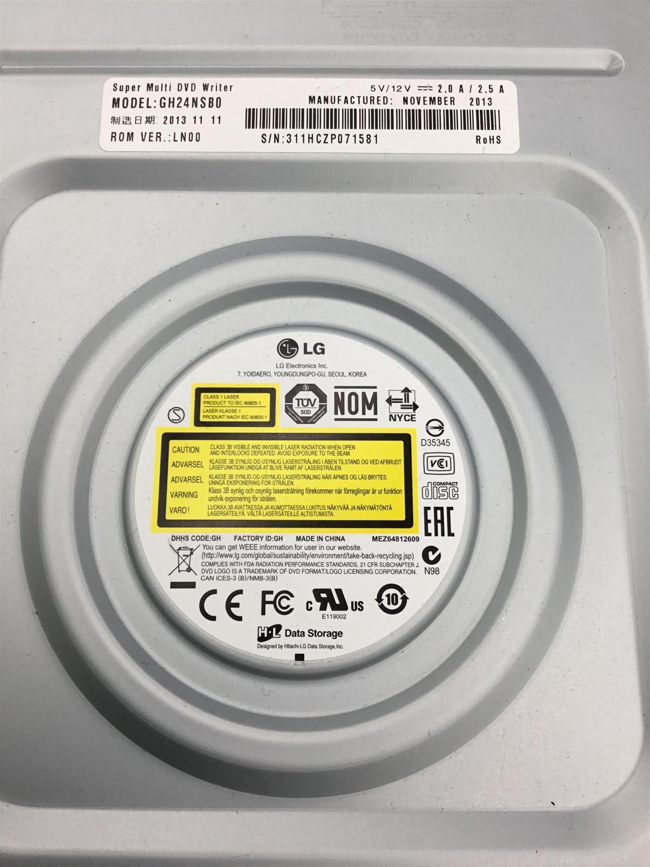 Alt view image 2 of 4 - LG Electronics (GH24NSB0) Super Multi DVD Writer,24X ,TESTED