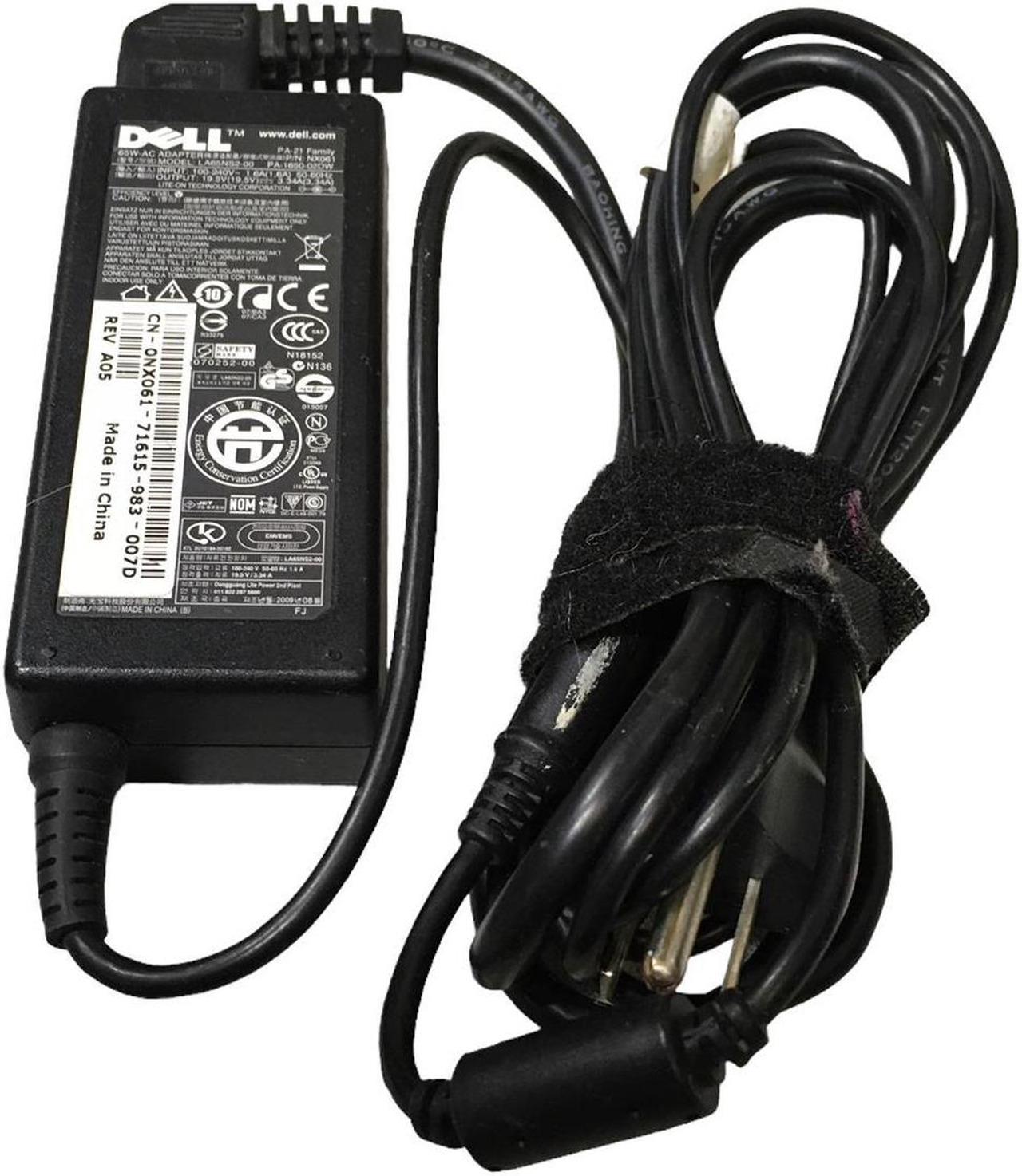 65W AC Adapter Charger For Dell Laptops - Compatible With Inspiron 1525, Chromebook 11, Latitude Models | 19.5V 3.34A Power Supply
