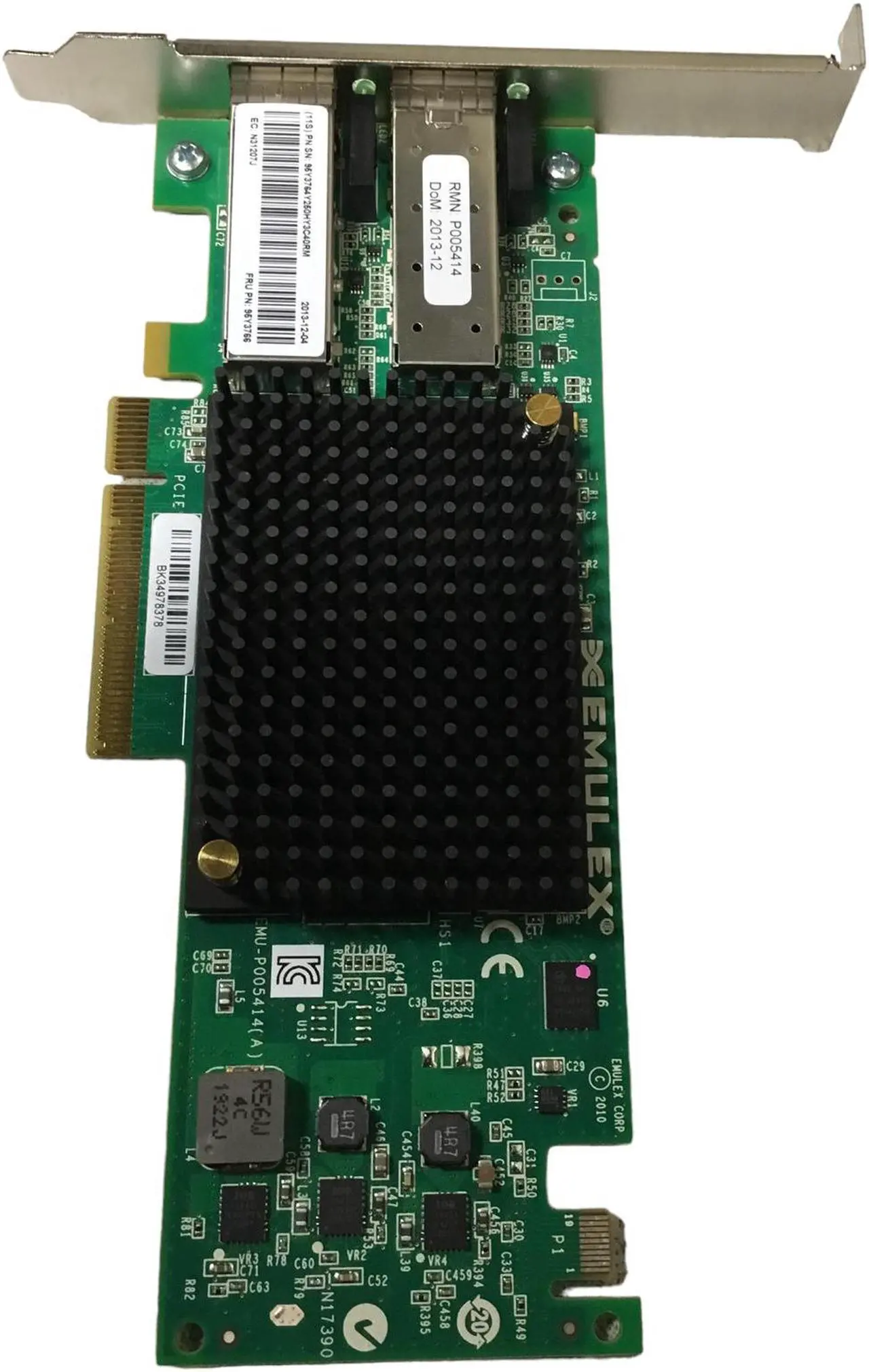 Alt view image 2 of 4 - IBM 95Y3766 Emulex Dual Port 10GbE Fibre Channel Adapter Card High profile