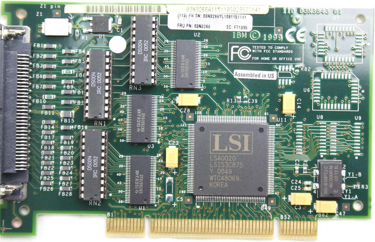 Alt view image 2 of 3 - IBM pSeries 4-U High Profile PCI Differential SCSI Adapter Controller Card 03N3266