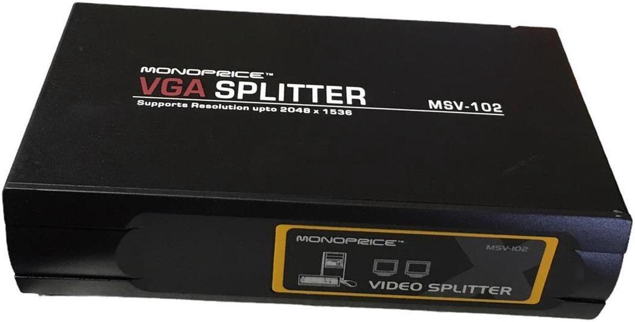 Main image of MONOPRICE VGA Splitter MSV-102 w/o Adapter for VGA SVGA XGA Multi-Sync Monitors