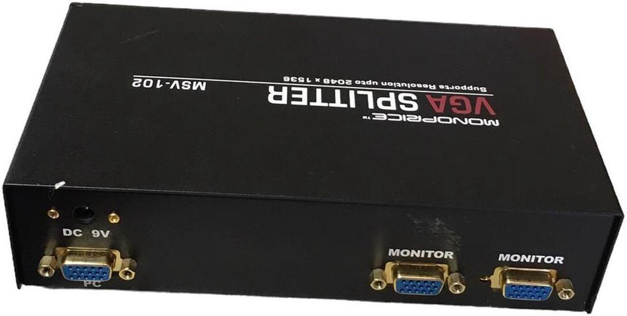 Alt view image 2 of 3 - MONOPRICE VGA Splitter MSV-102 w/o Adapter for VGA SVGA XGA Multi-Sync Monitors