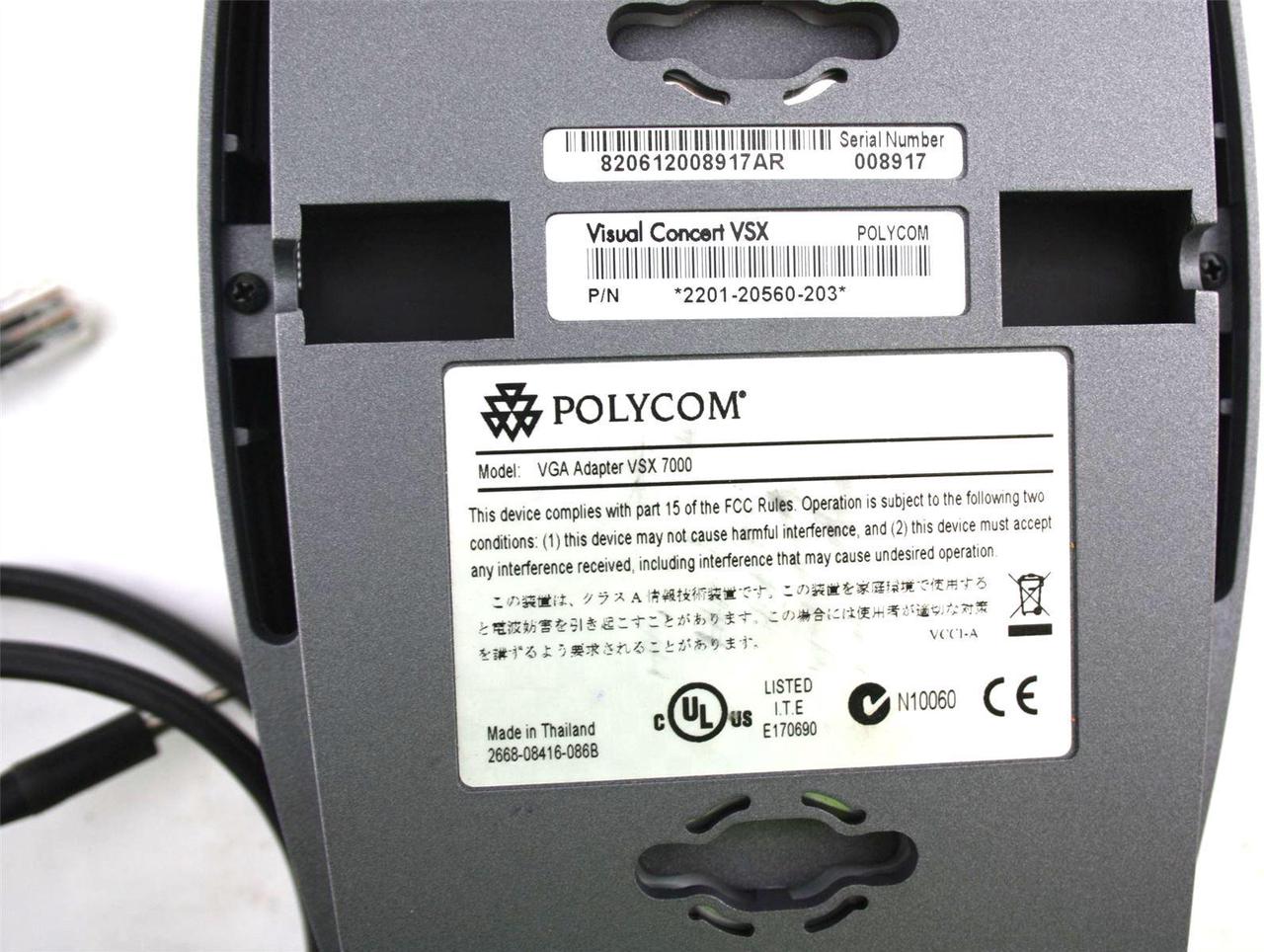 Alt view image 3 of 3 - Polycom Visual Concert VSX 7000 VGA Adapter W/ Cable 2201-20560-203 VSX7000 2668-08416-086B