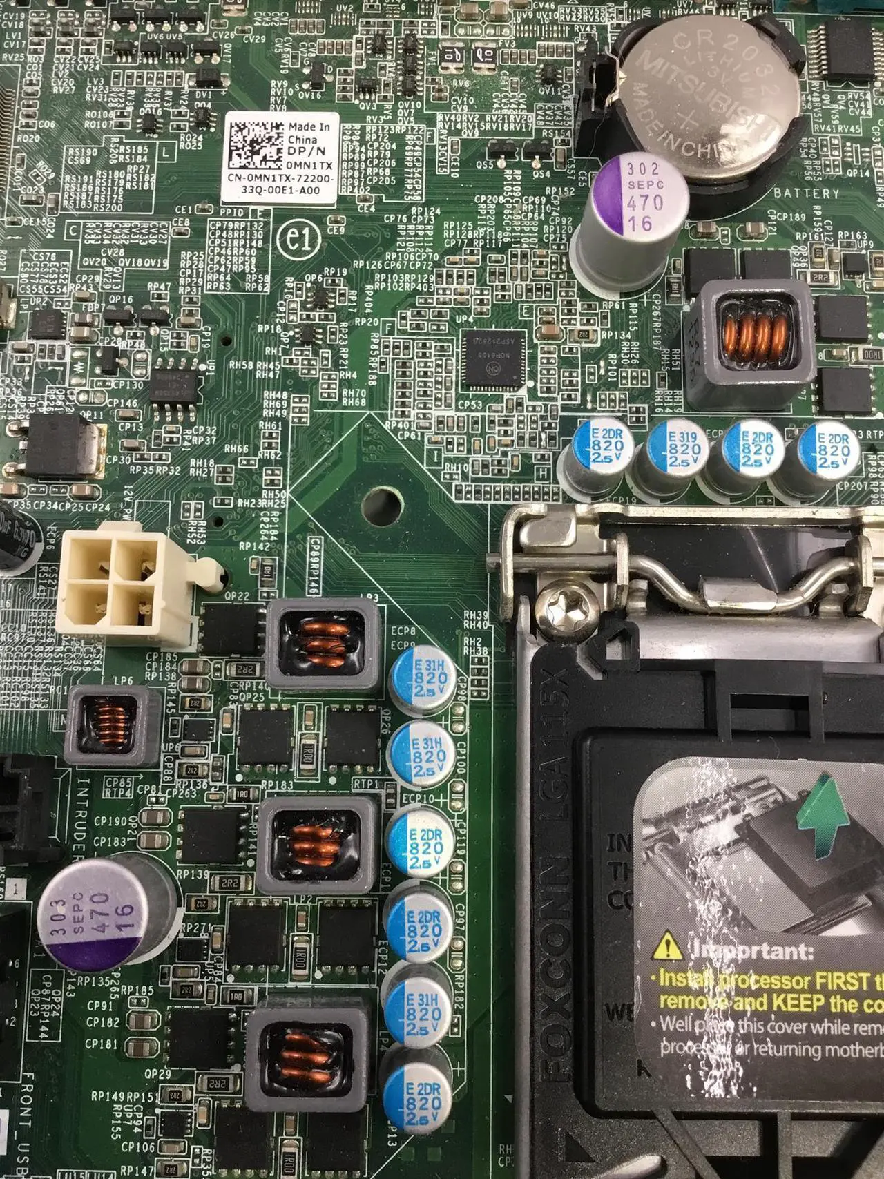 Alt view image 3 of 7 - Dell Optiplex 7010 USFF Motherboard LGA 1155 MN1TX 0MN1TX
