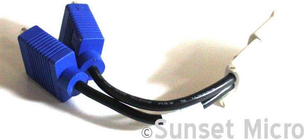 Alt view image 2 of 6 - HP 338285-008 DMS-59 Male to Dual VGA Female Y-Splitter Cable Adapter