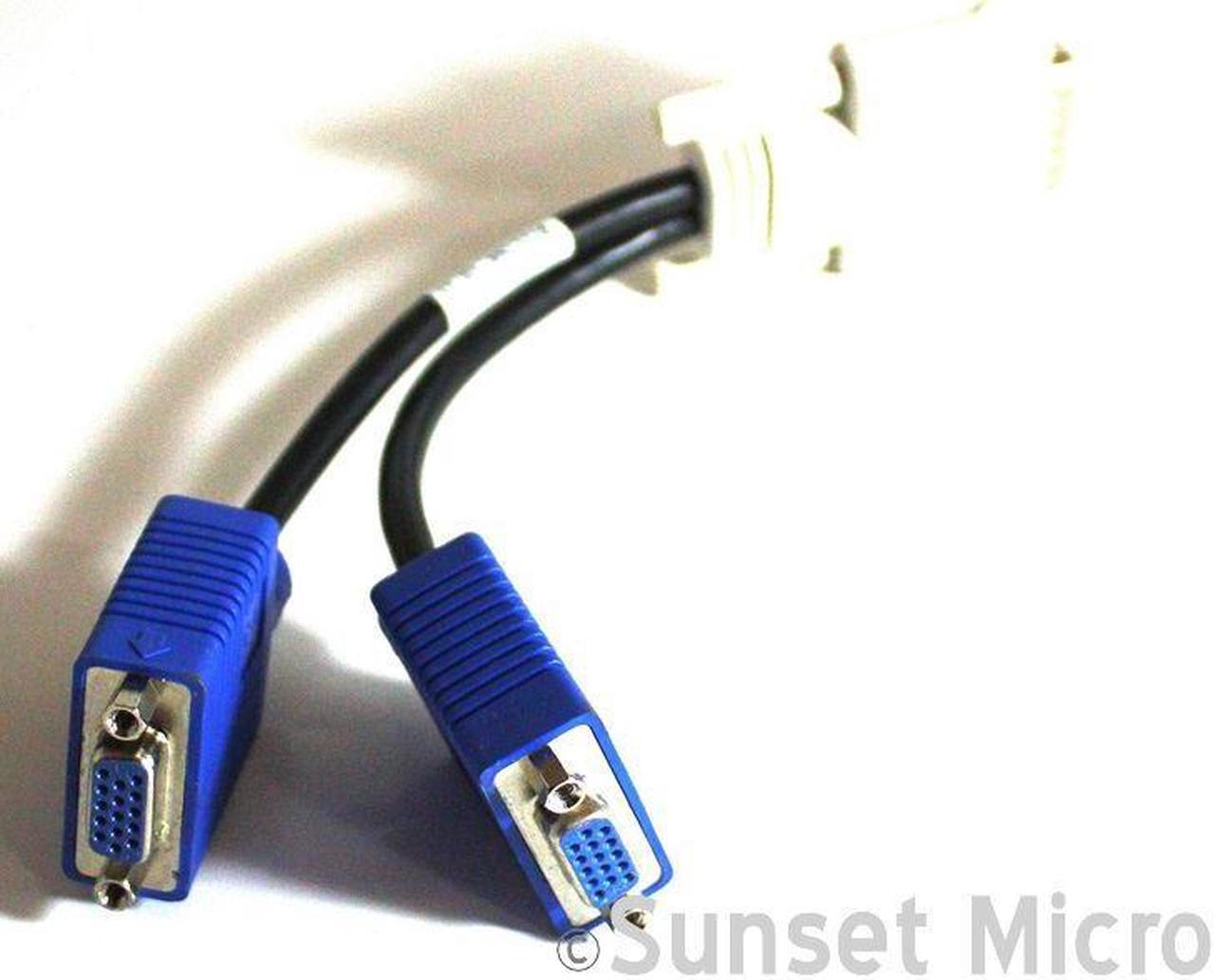 Alt view image 4 of 6 - HP 338285-008 DMS-59 Male to Dual VGA Female Y-Splitter Cable Adapter