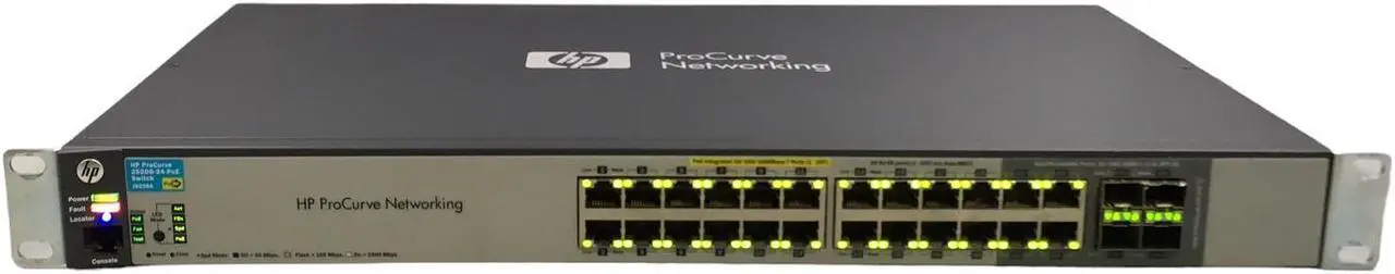 Main image of HP ProCurve Networking J9299A 2520G-24-PoE 24 Port PoE Gigabit Switch