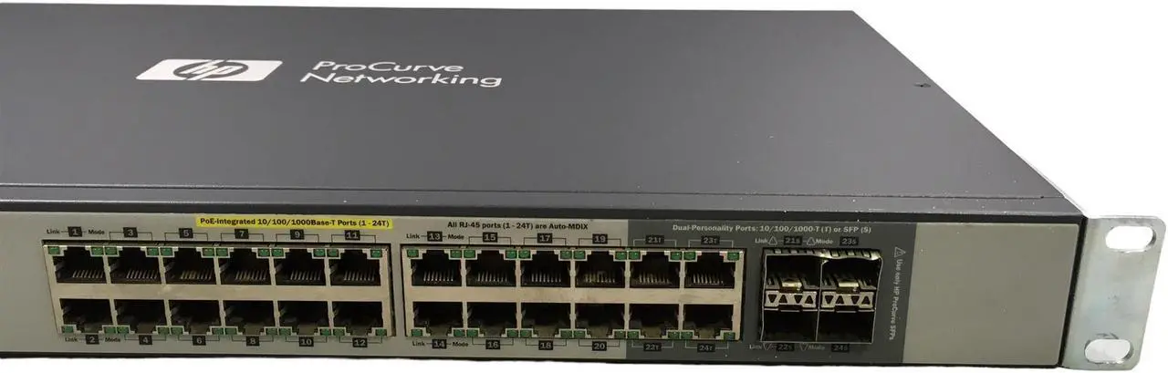 Alt view image 4 of 7 - HP ProCurve Networking J9299A 2520G-24-PoE 24 Port PoE Gigabit Switch