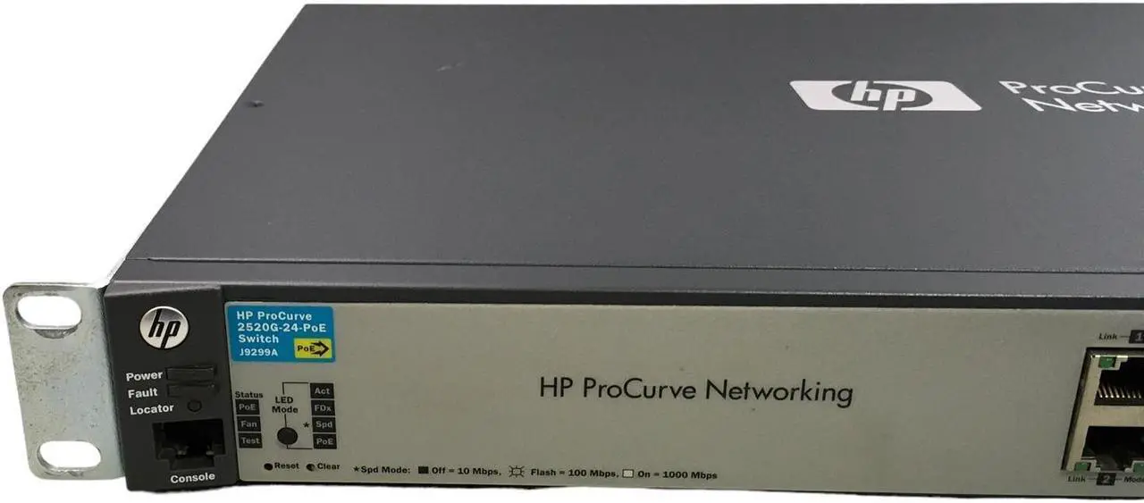 Alt view image 3 of 7 - HP ProCurve Networking J9299A 2520G-24-PoE 24 Port PoE Gigabit Switch