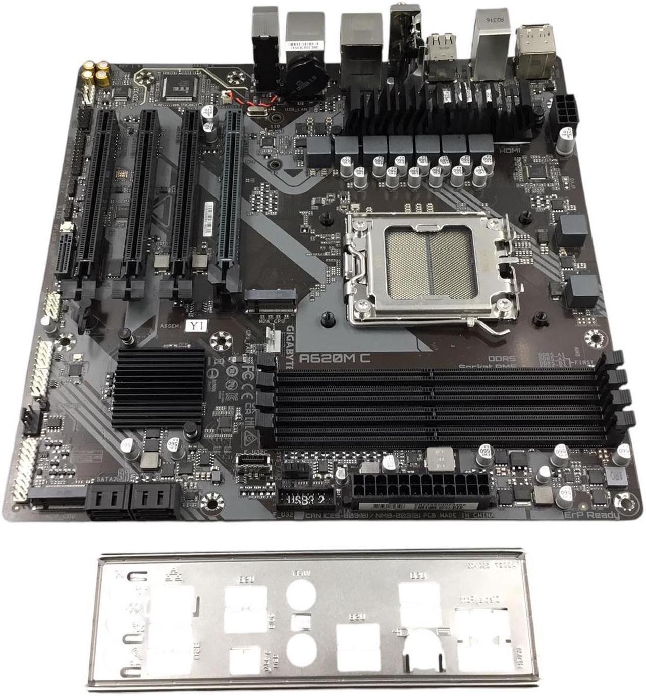 Alt view image 7 of 7 - GIGABYTE A620M C DDR5 Socket AM5 w/Shield, Motherboard