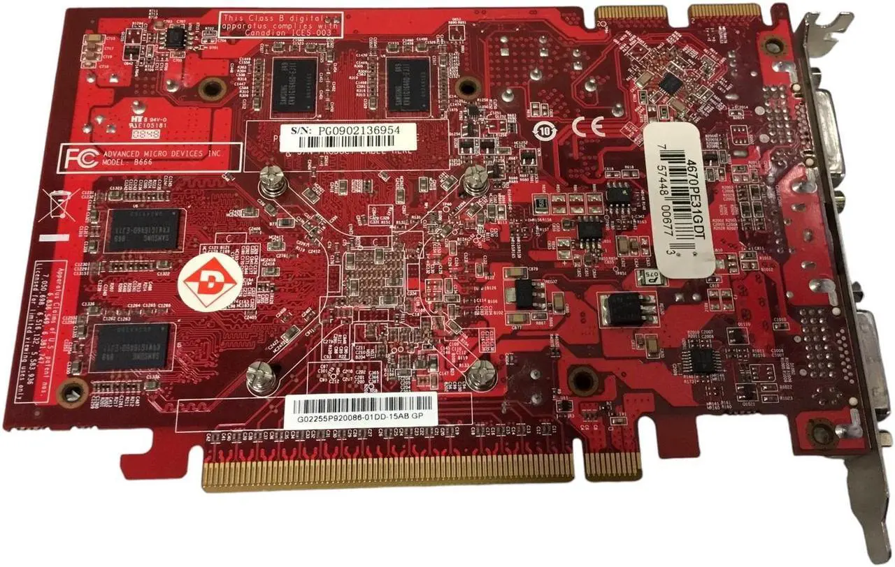 Alt view image 4 of 7 - ATI Radeon Diamond HD 4670 B666 Video Card - 1GB DDR3