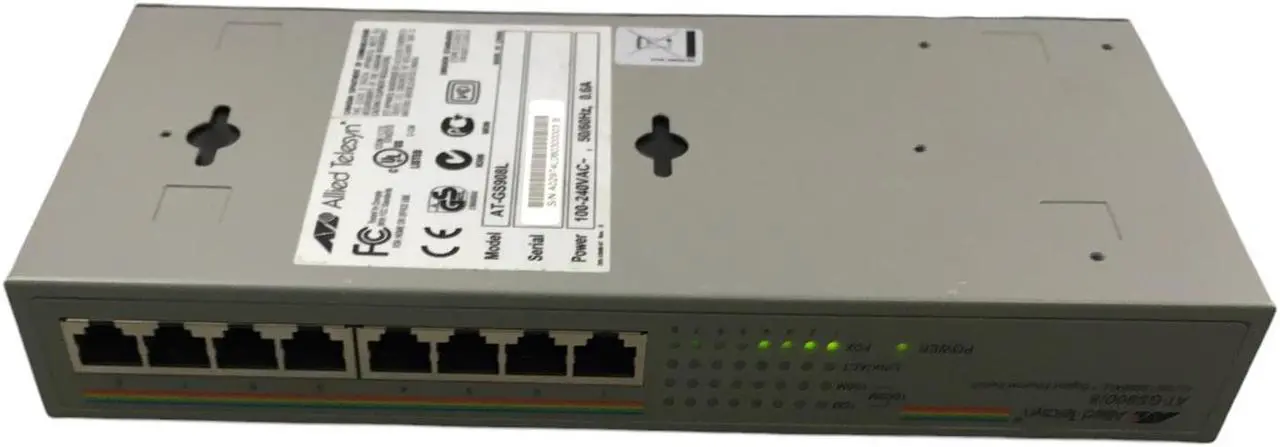 Alt view image 2 of 7 - AT-GS908L ALLIED TELESYN 8-PORT FAST ETHERNET SWITCH