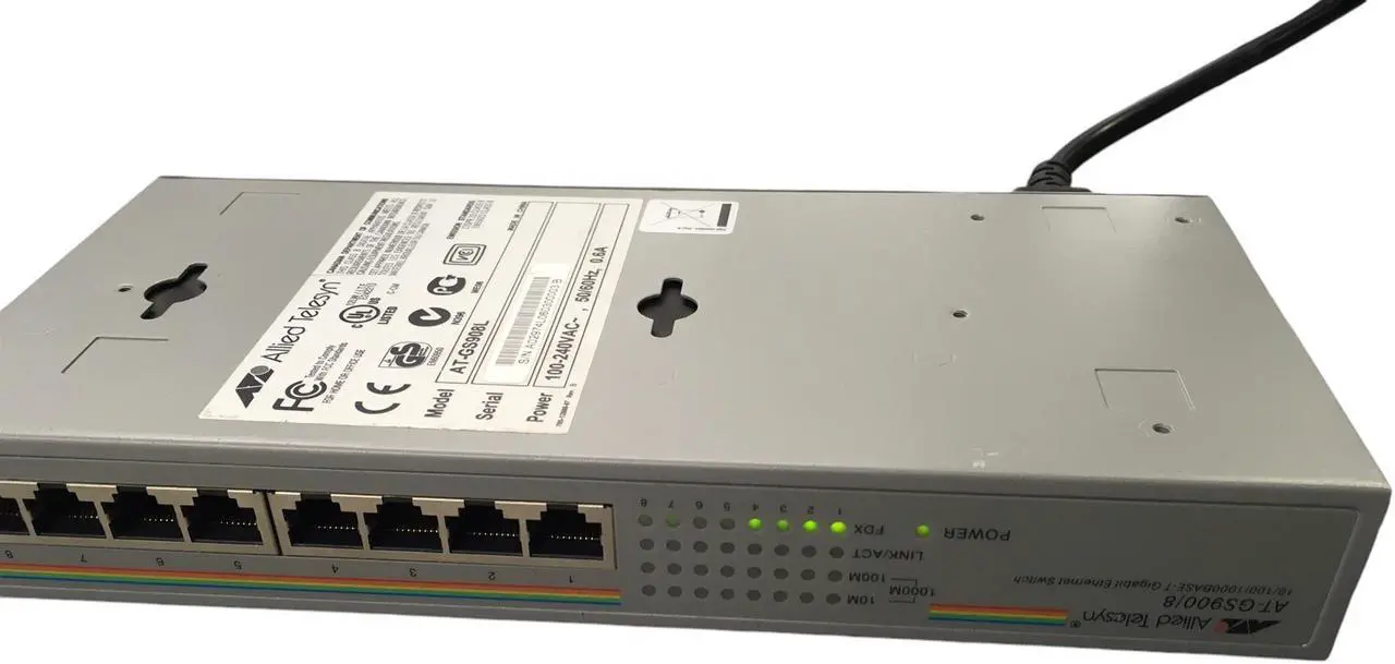 Alt view image 3 of 7 - AT-GS908L ALLIED TELESYN 8-PORT FAST ETHERNET SWITCH