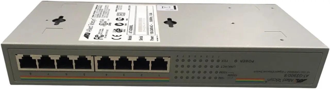 Alt view image 7 of 7 - AT-GS908L ALLIED TELESYN 8-PORT FAST ETHERNET SWITCH