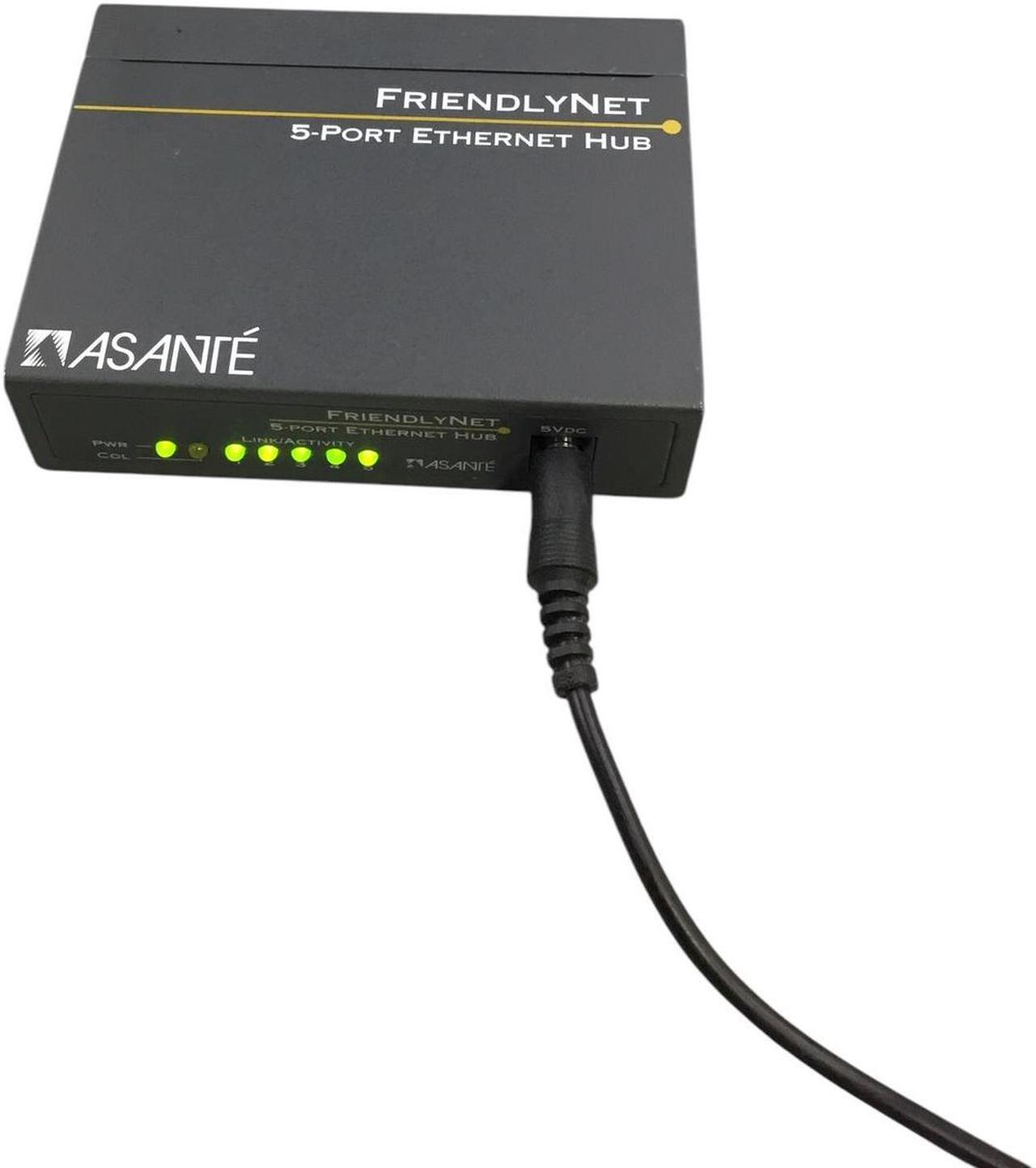 Alt view image 2 of 6 - Asante FriendlyNET FH10T5 5-Port Ethernet HUB w/o Adapter