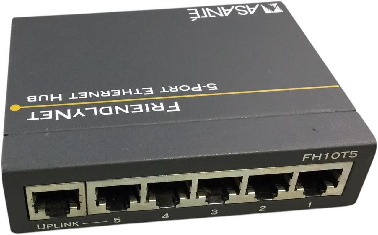 Alt view image 4 of 6 - Asante FriendlyNET FH10T5 5-Port Ethernet HUB w/o Adapter
