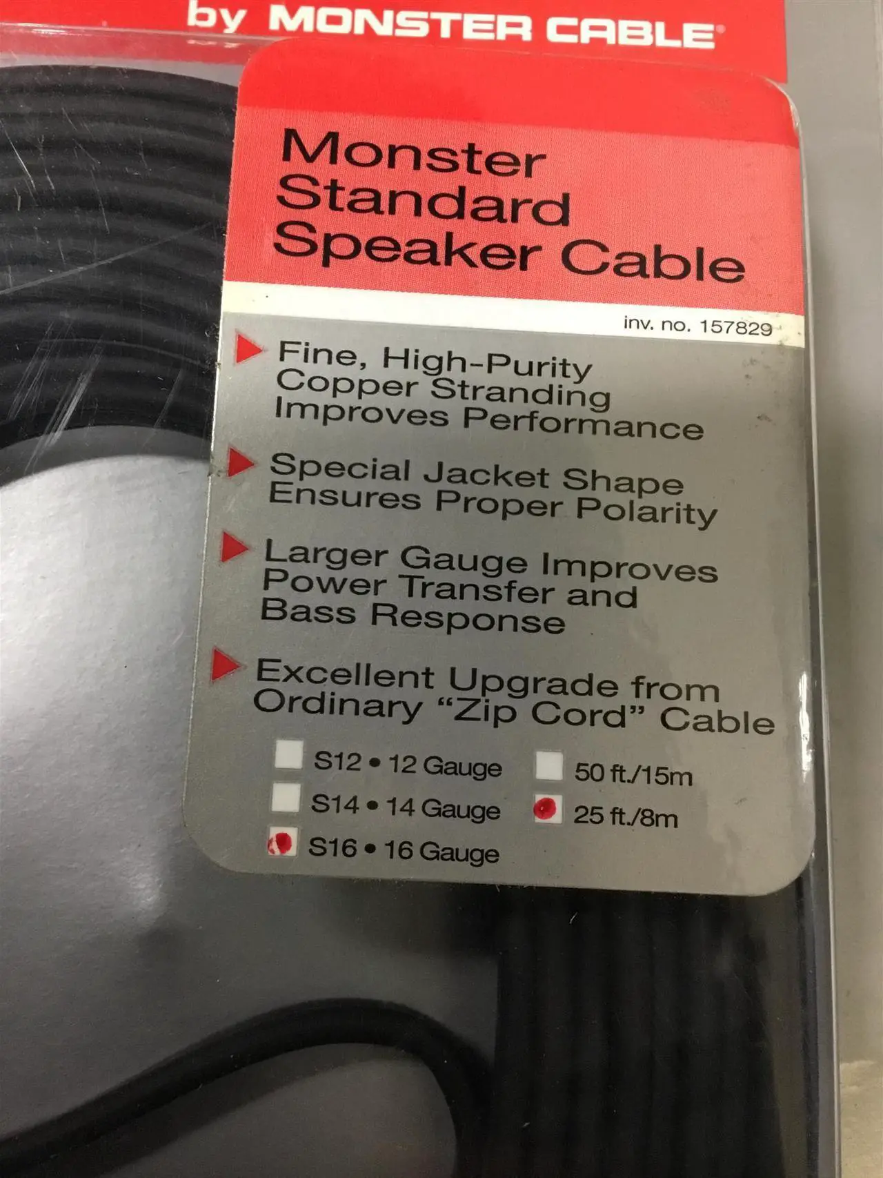 Alt view image 4 of 4 - Monster Cable Monster Standard Speaker cable 25ft./8m
