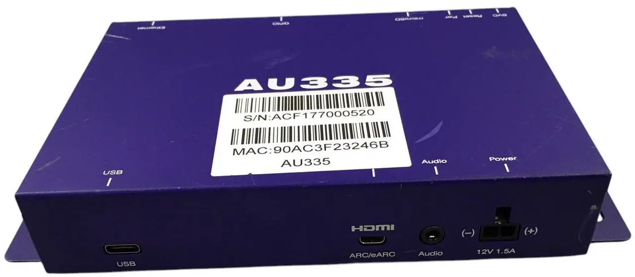 Alt view image 3 of 7 - BrightSign AU335 Portable Ethernet & USB Ports Digital Audio Player **No Cords*