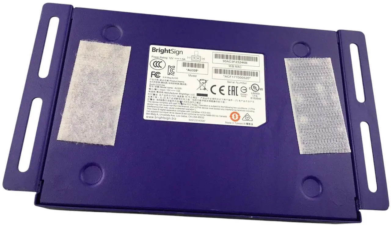 Alt view image 6 of 7 - BrightSign AU335 Portable Ethernet & USB Ports Digital Audio Player **No Cords*