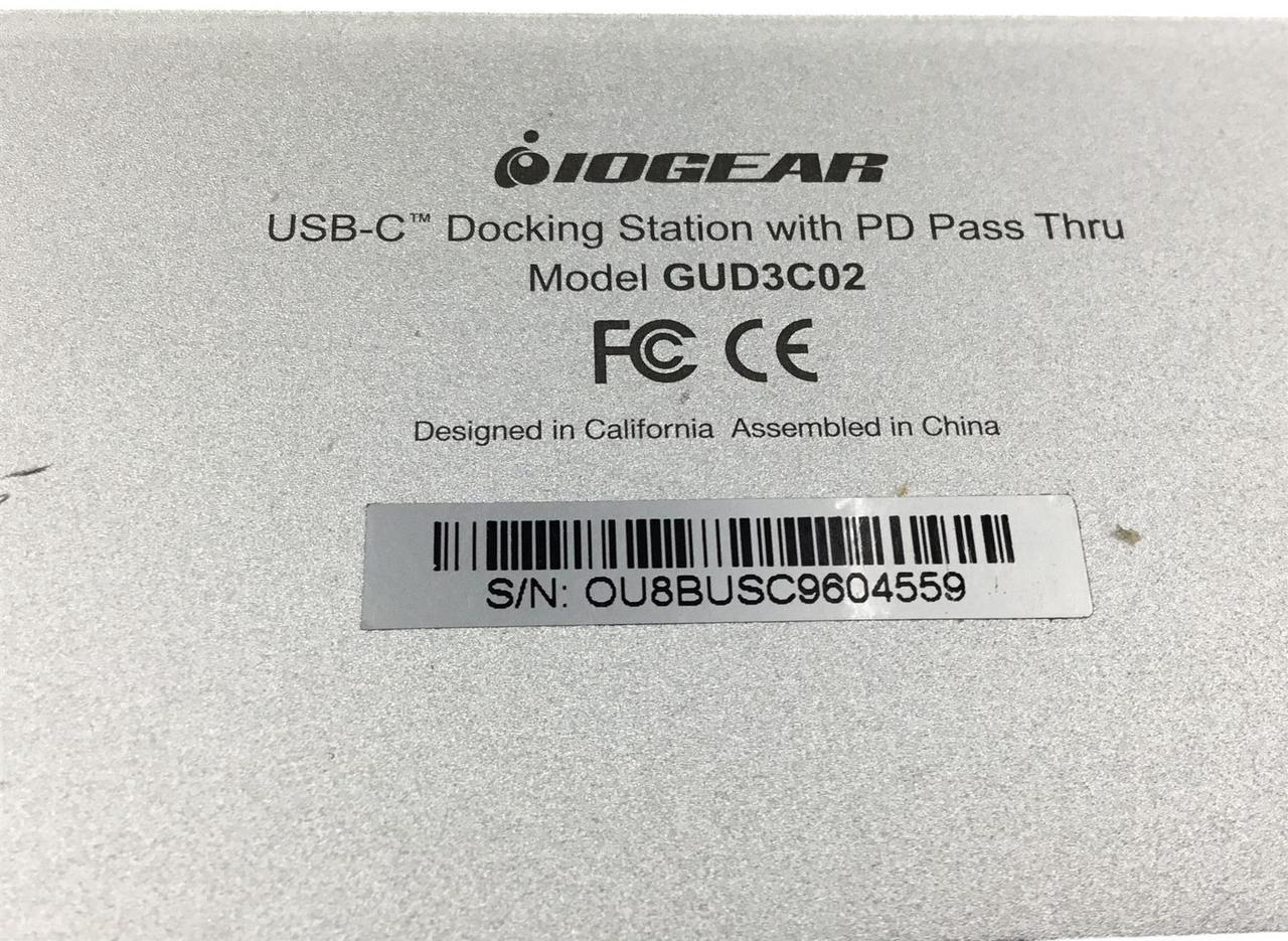 Alt view image 3 of 7 - IOGEAR GUD3C02 USB-C Docking Station With PD Pass Thru - Model GUD3C02