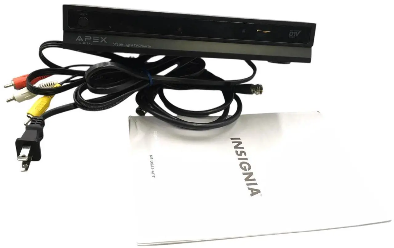 Alt view image 7 of 7 - Apex DT250A Digital TV Converter Box Analog Pass Through W / Cables No Remote
