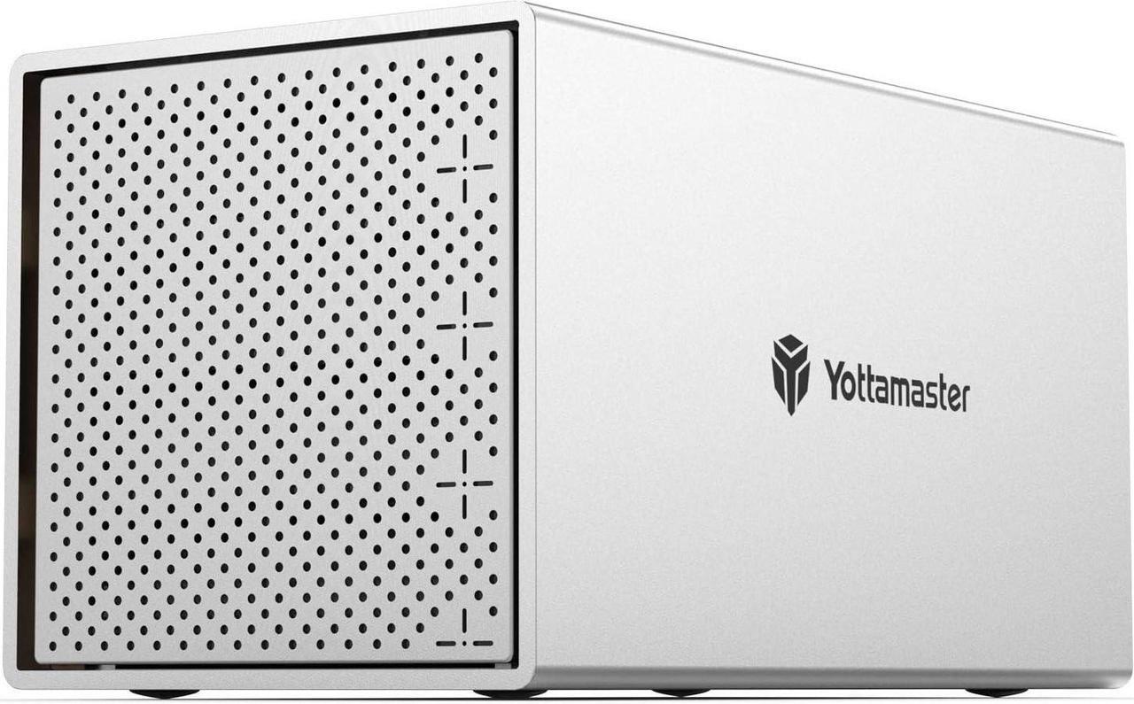 Main image of Yottamaster 4 Bay USB-C RAID Enclosure, Aluminum 4 Bay 2.5"/3.5" External Hard Drive Enclosure Support RAID 0/1 / 3/5/10/JBOD/Clear, Designed for Personal Storage at Home&Office- [PS400RC3]