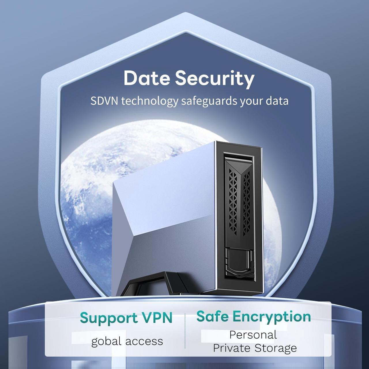Alt view image 3 of 6 - Yottamaster NAS 20TB Network Attached Storage Personal Cloud Storage 2.5 3.5 inch DiskStation Apple Storage Global Remote Access Auto Backup Media Server Samba DLNA Function for Plex TV/PC/Phone (Disk
