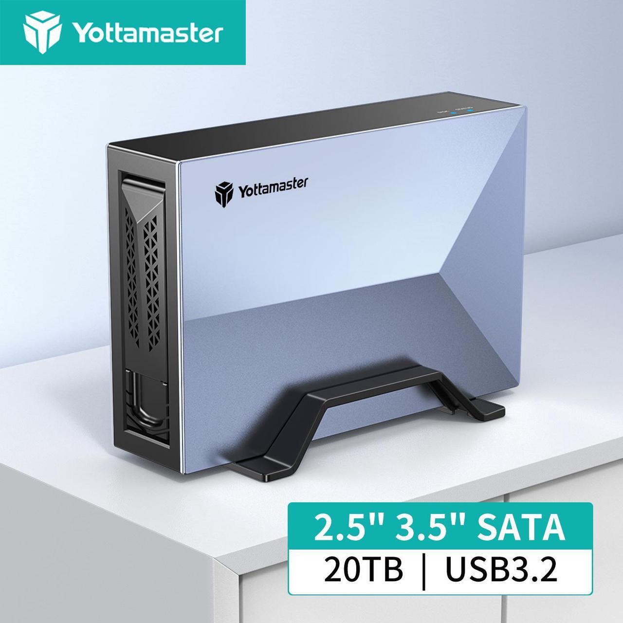 Main image of Yottamaster NAS 20TB Network Attached Storage Personal Cloud Storage 2.5 3.5 inch DiskStation Apple Storage Global Remote Access Auto Backup Media Server Samba DLNA Function for Plex TV/PC/Phone (Disk