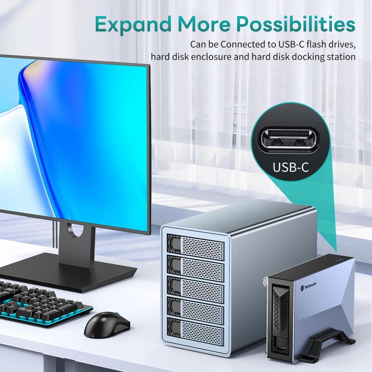 Alt view image 6 of 6 - Yottamaster NAS 20TB Network Attached Storage Personal Cloud Storage 2.5 3.5 inch DiskStation Apple Storage Global Remote Access Auto Backup Media Server Samba DLNA Function for Plex TV/PC/Phone (Disk
